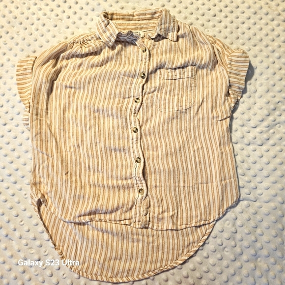 Button down striped blouse - Picture 1 of 4
